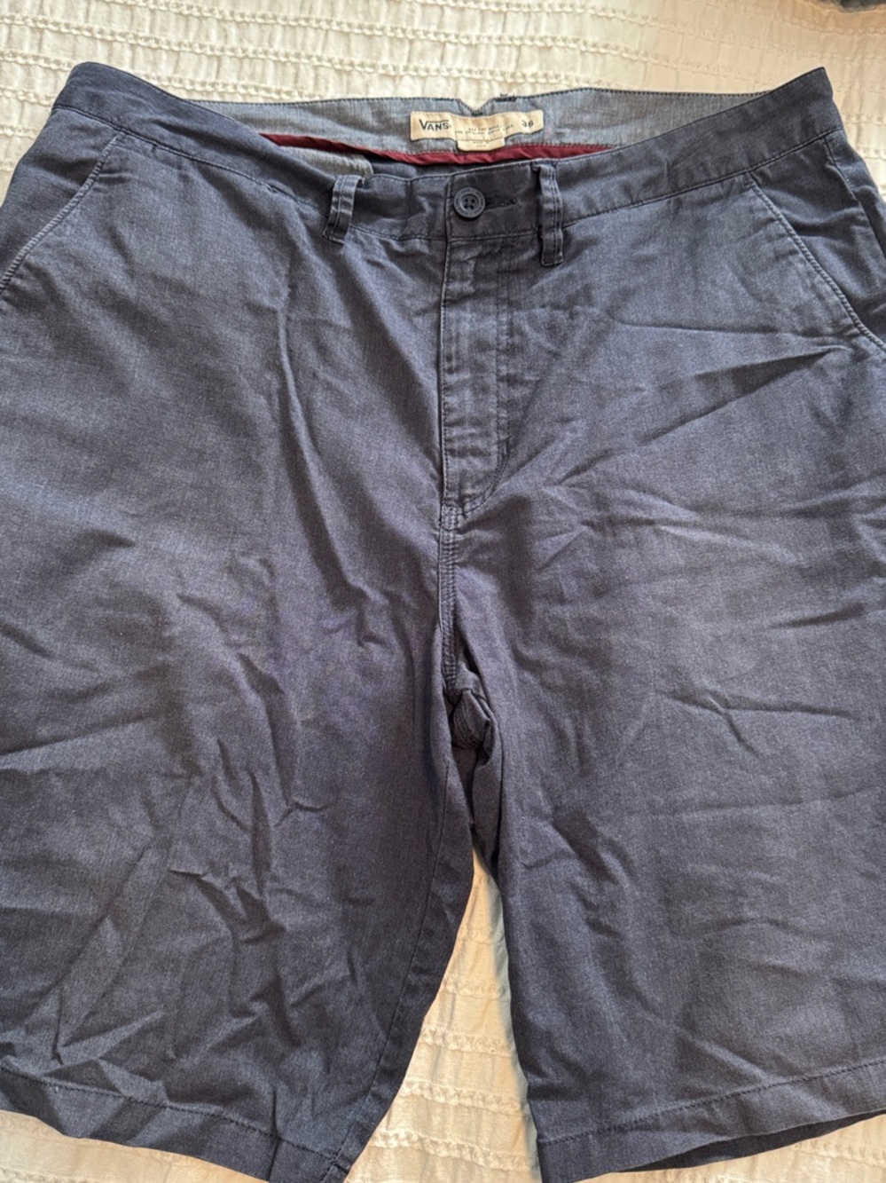 Vans Men's Dark Blue Flat Front Shorts